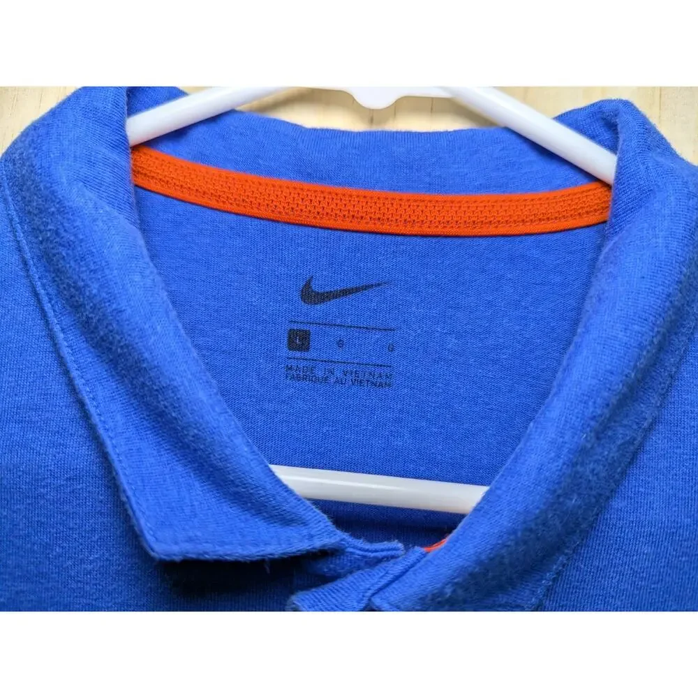 Nike Men's Large Florida Gators Golf Polo Shirt Blue Stretch Short Sleeve